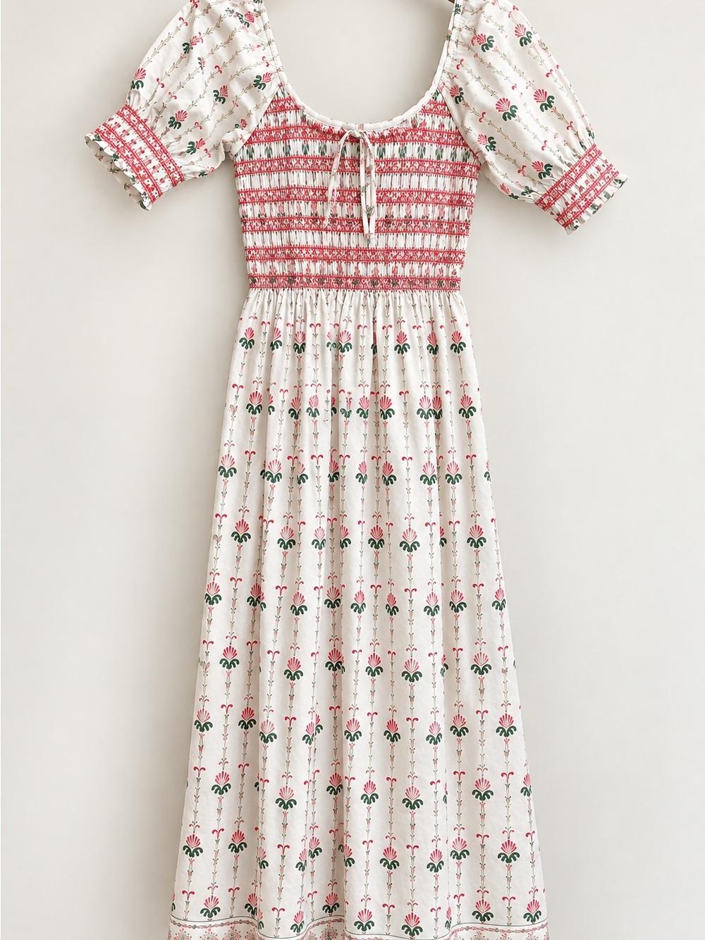 NWOT Hill House Home The Nap Dress Floral Smocked Puff Sleeve Maxi Dress Size S